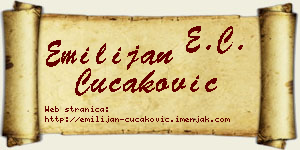 Emilijan Čučaković vizit kartica
